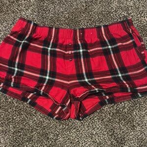 Stars Above Red and Black Plaid Lounge Shorts